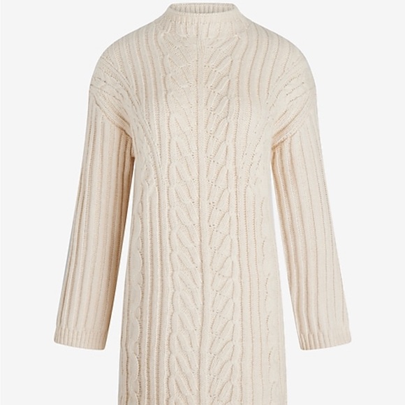NWT Express Cable Knit Mock Neck Long Sleeve
Mini Sweater Dress, Size XL - Picture 5 of 6